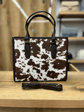 Trendy Cow Print Tote Bag