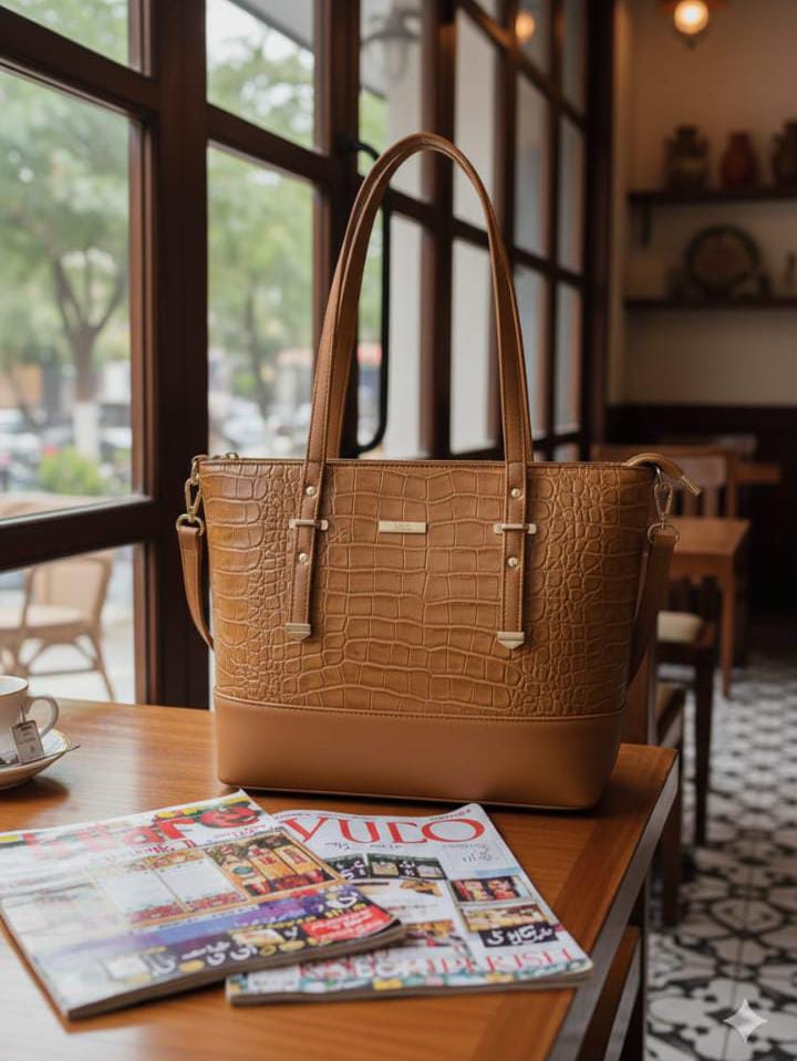 Luxury Croc Texture Handbag