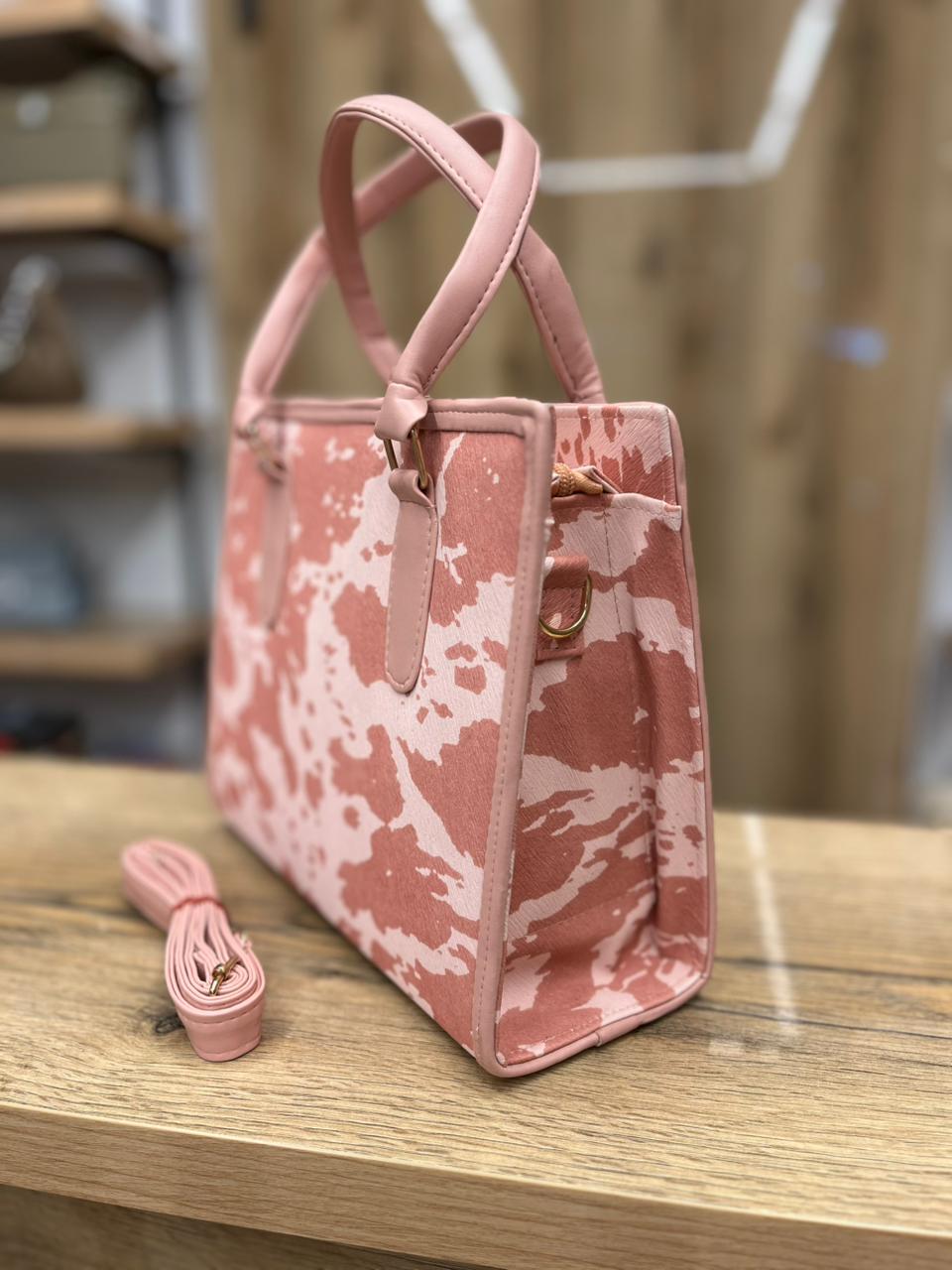 Trendy Cow Print Tote Bag